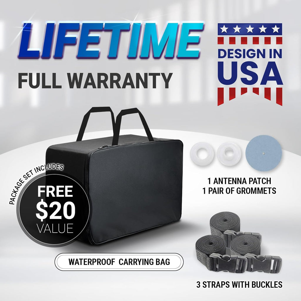 Premium Car Cover for 1946-1951 Plymouth Deluxe 2-Door Heavy Duty Waterproof All Weather Automobiles Custom Fit Full Exterior Indoor Outdoor UV Snow Rain Protection (Stripe - Black/Gray)